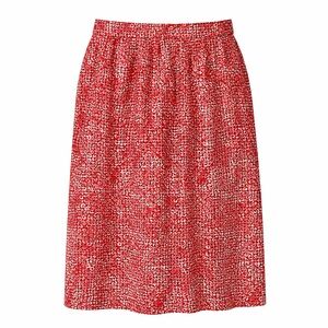 VTG 90s Neiman Marcus Red Silk Pencil Skirt Womens SZ 8 Preppy Office Secretary